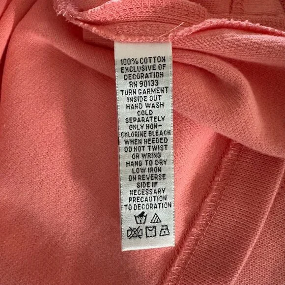 Quacker Factory Sweater Top Large Dragonfly Embellished Coral Pink 2-in-1 - Picture 8 of 8